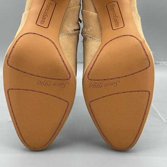 Franco Sarto Women’s Pia Leather Zipper Ankle Boots Tan Size 9M - Picture 11 of 11